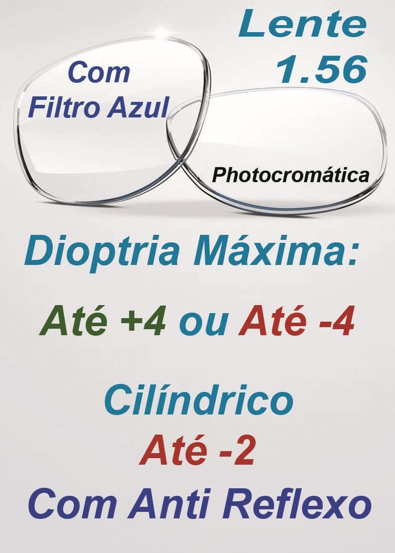 L10- Lente 1.56 Photocromática com Filtro Azul