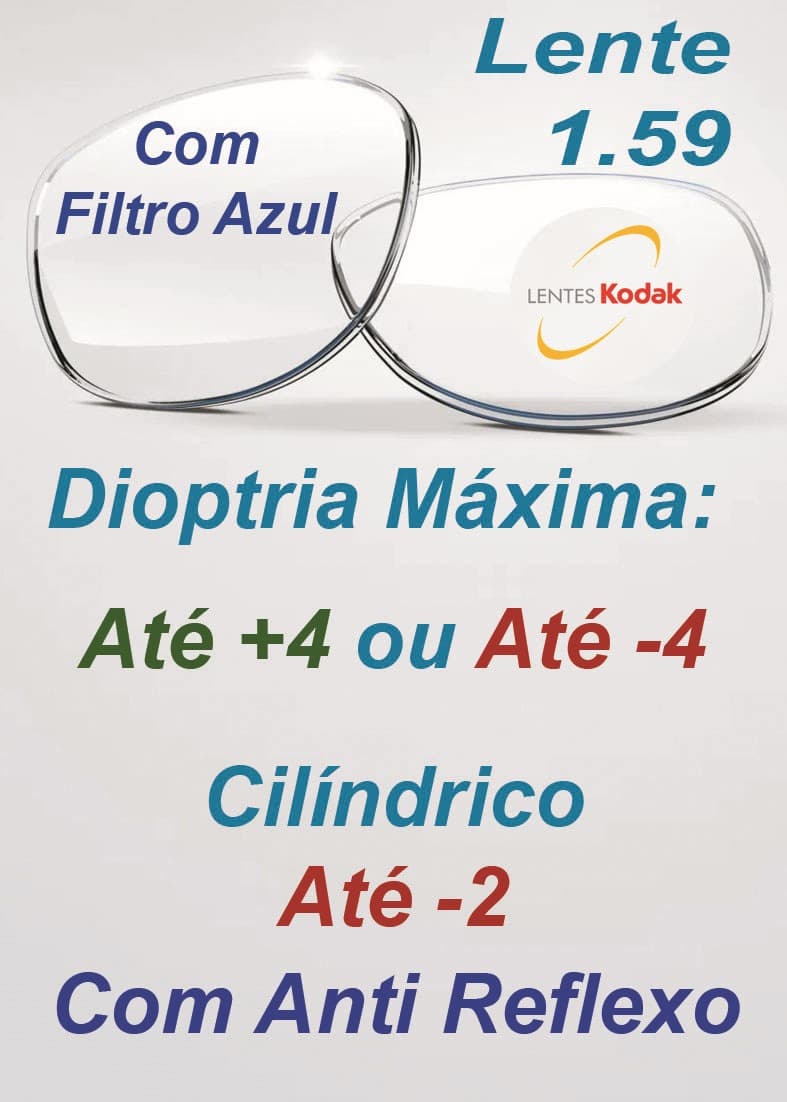L13- Lente 1.59 kodak com Filtro Azul