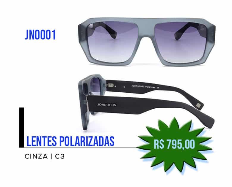 Óculos solar Cinza fosco | John John JN0001