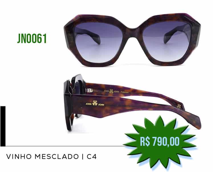 Óculos solar Vinho Mesclado | John John JN0061