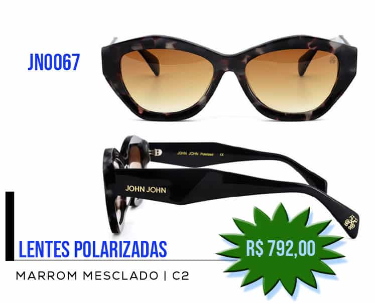 Óculos solar Marrom Mesclado | John John JN0067