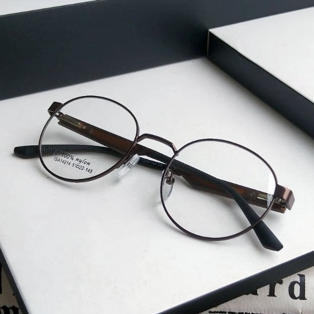 Metal Redondo Bronze com Haste em Acetato | MB0008